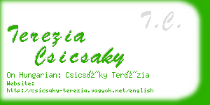 terezia csicsaky business card